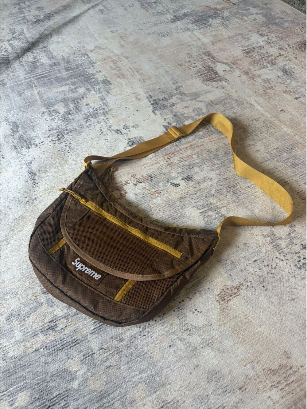 Supreme SS22 cordura side bag brown